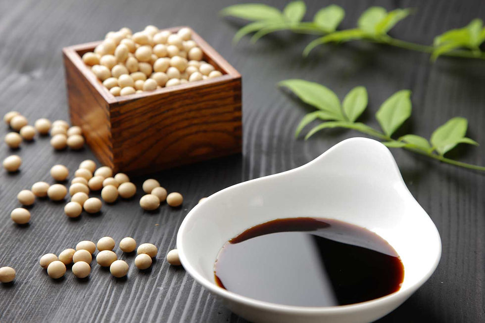 The image represents the freshly made soy sauce.