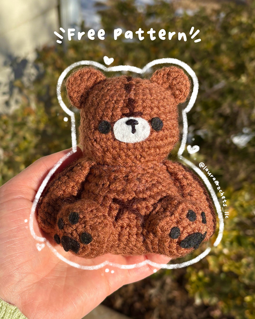 Stitched Teddy Bear Free Crochet Pattern Pdf Download