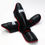 Thumbnail: Black Calfskin Shin Protectors with Red Trim