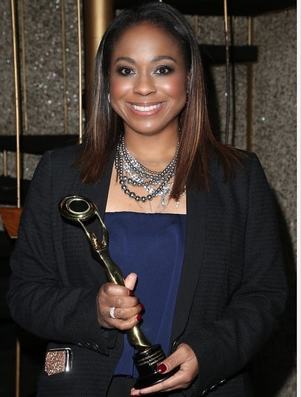 Camille Friend accepts her Hollywood Beauty Award