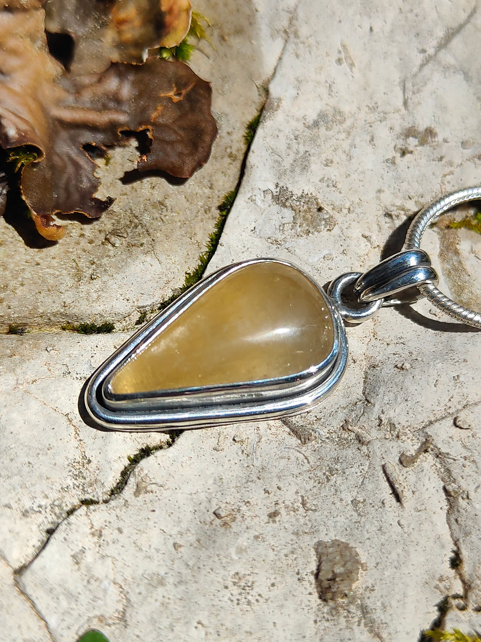 Miniature : Pendentif calcite miel