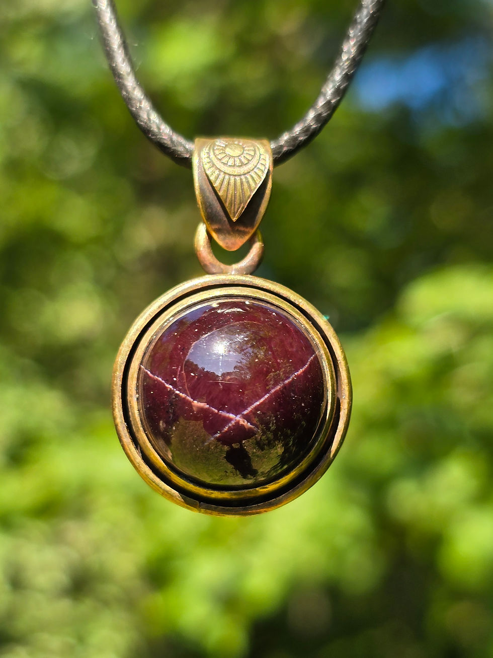 Miniature : Pendentif grenat étoilé
