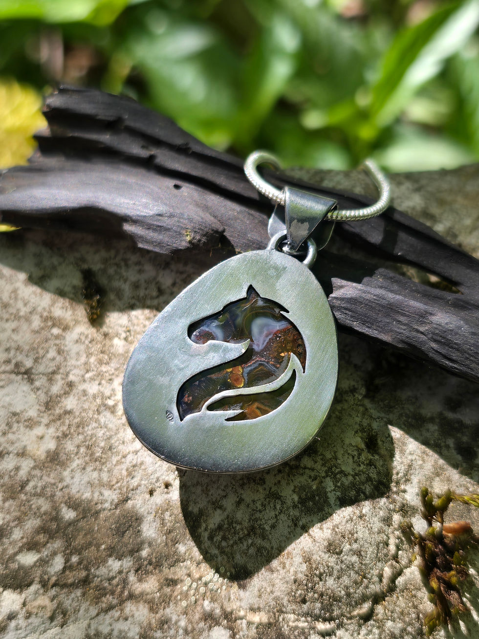 Miniature : Pendentif agate de feu