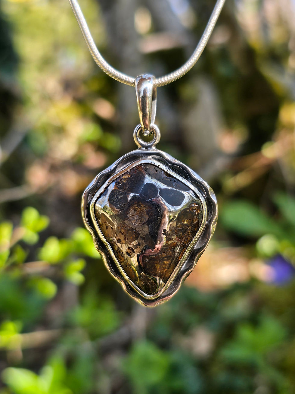 Miniature : Pendentif météorite pallasite