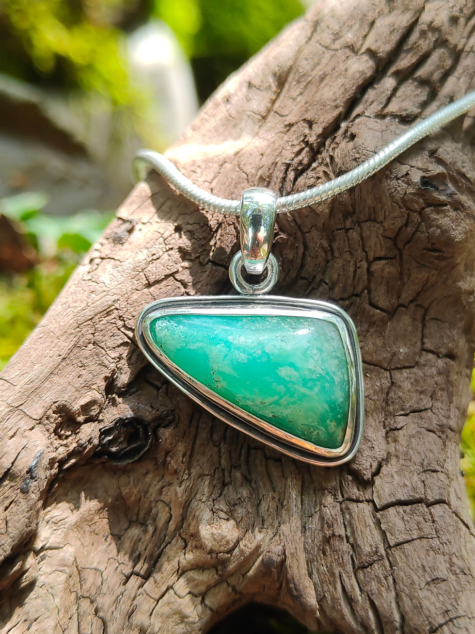 Miniature : Pendentif chrysoprase