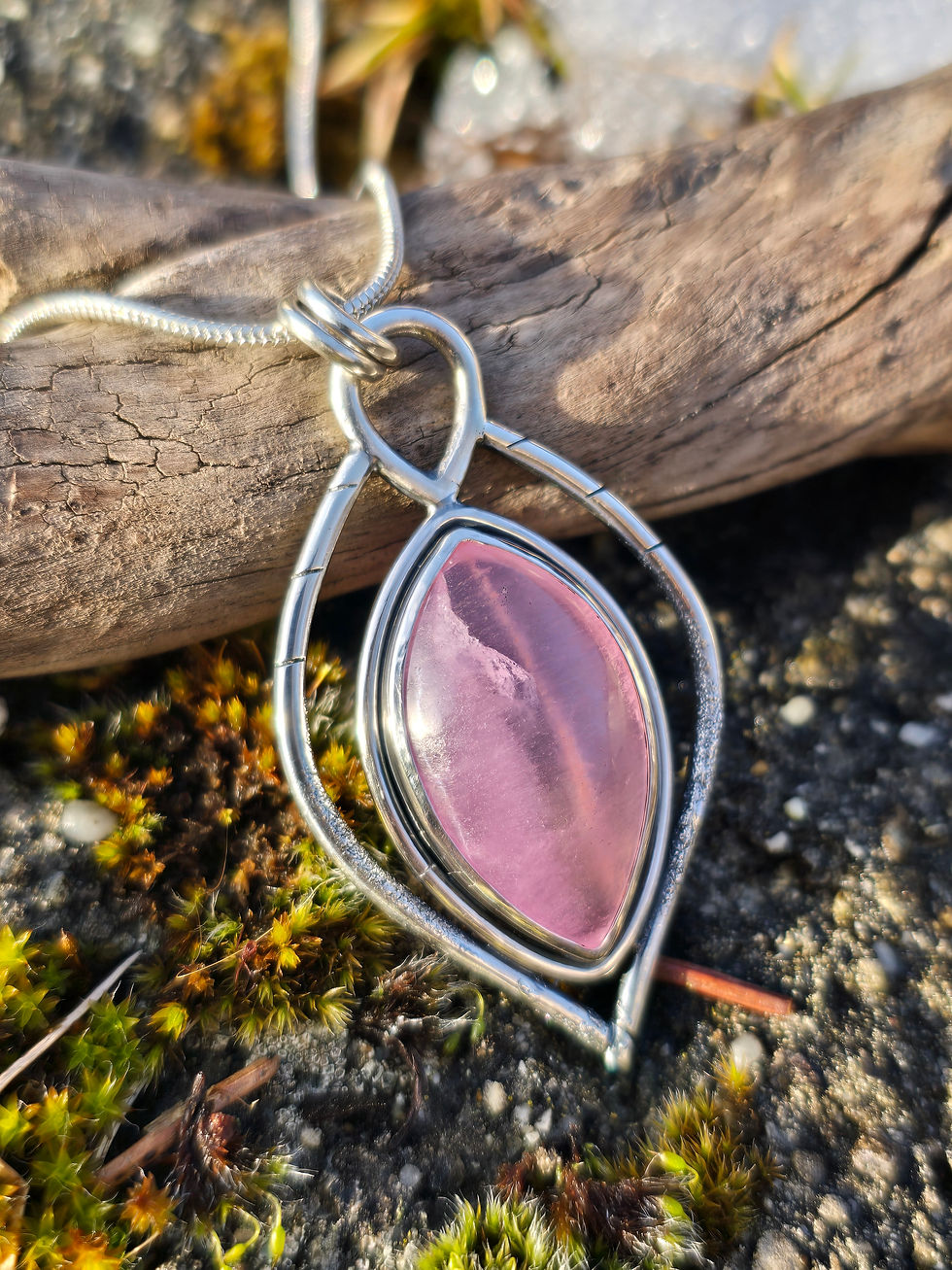 Miniature : Pendentif aragonite rose