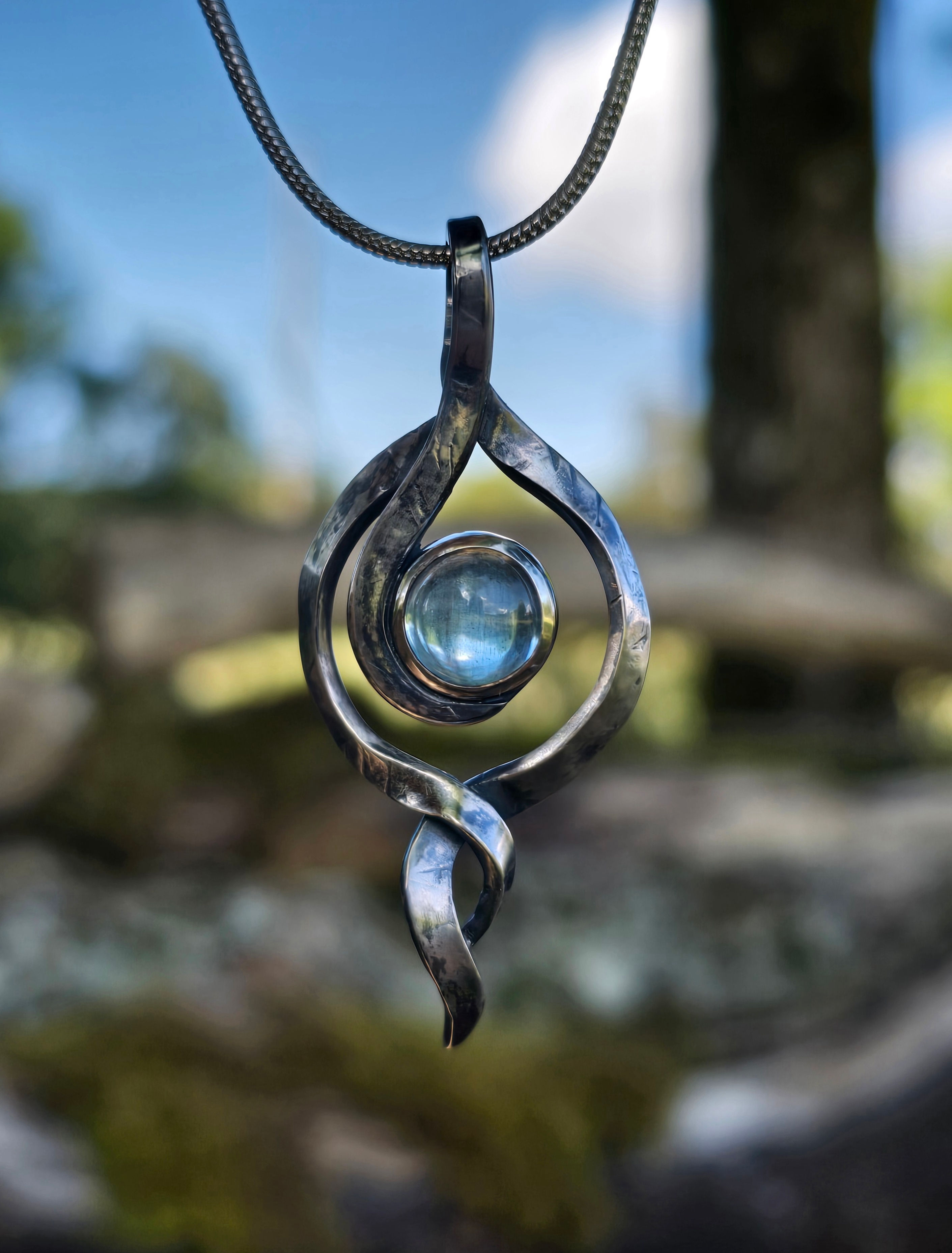 Pendentif aigue-marine