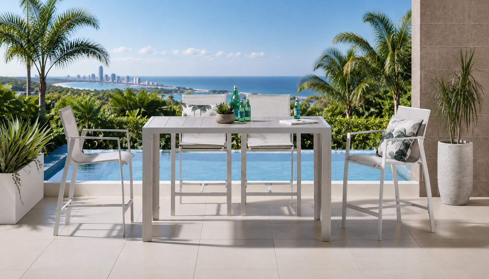 'Naple' 5-Piece Outdoor Bar Setting