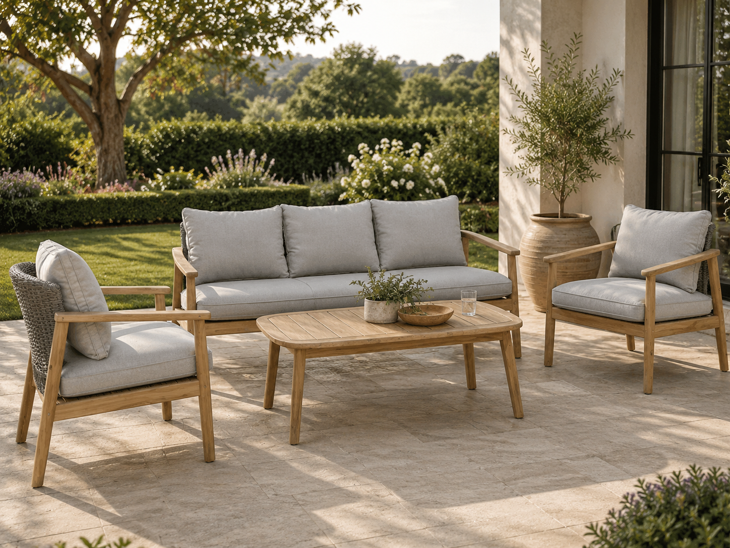 'Freeport' Outdoor Lounge Setting 4PCE (Three Seater Lounge Package)