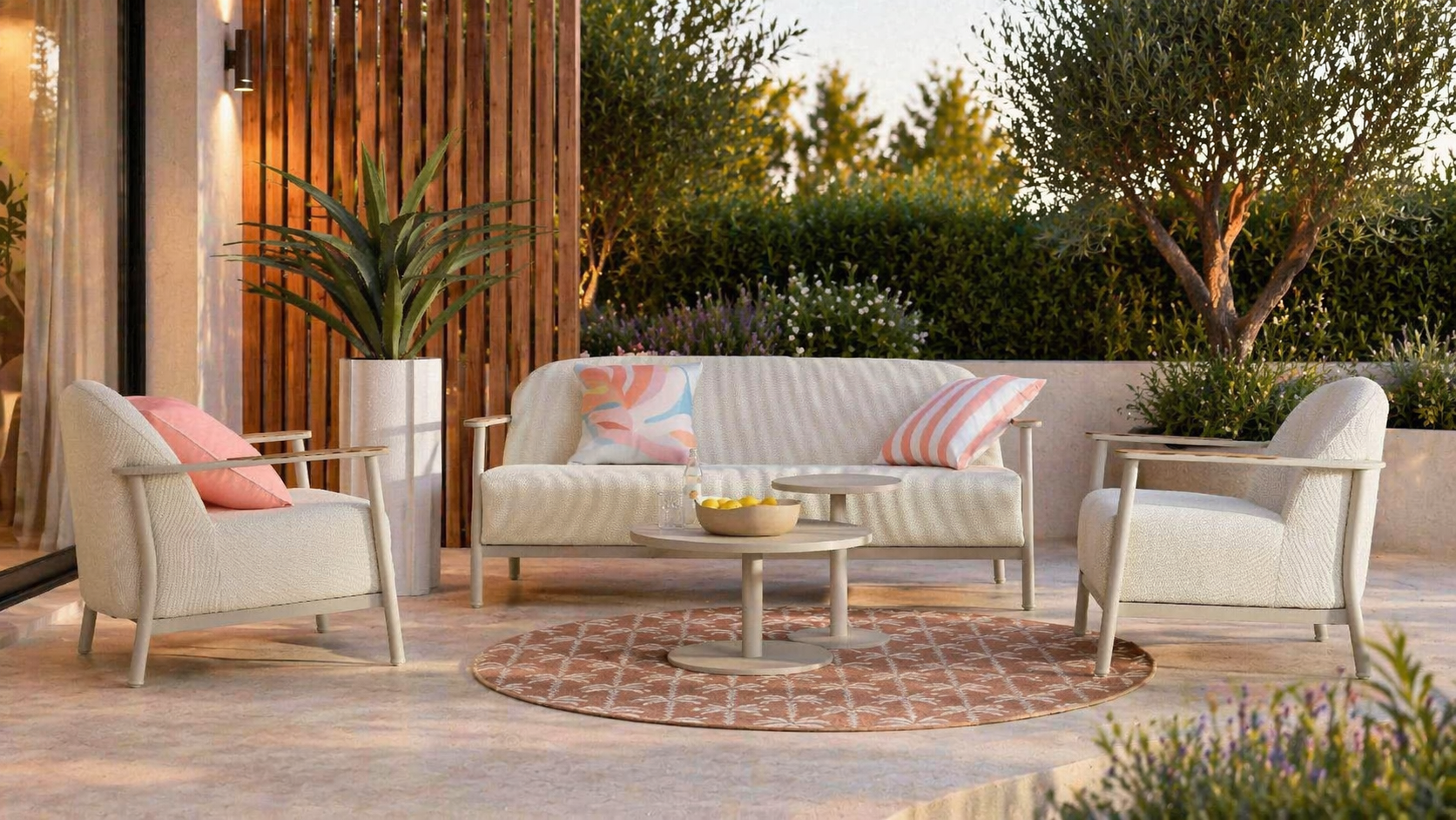 'Tuscany' Outdoor Two Seater or Three Seater Lounge Setting
