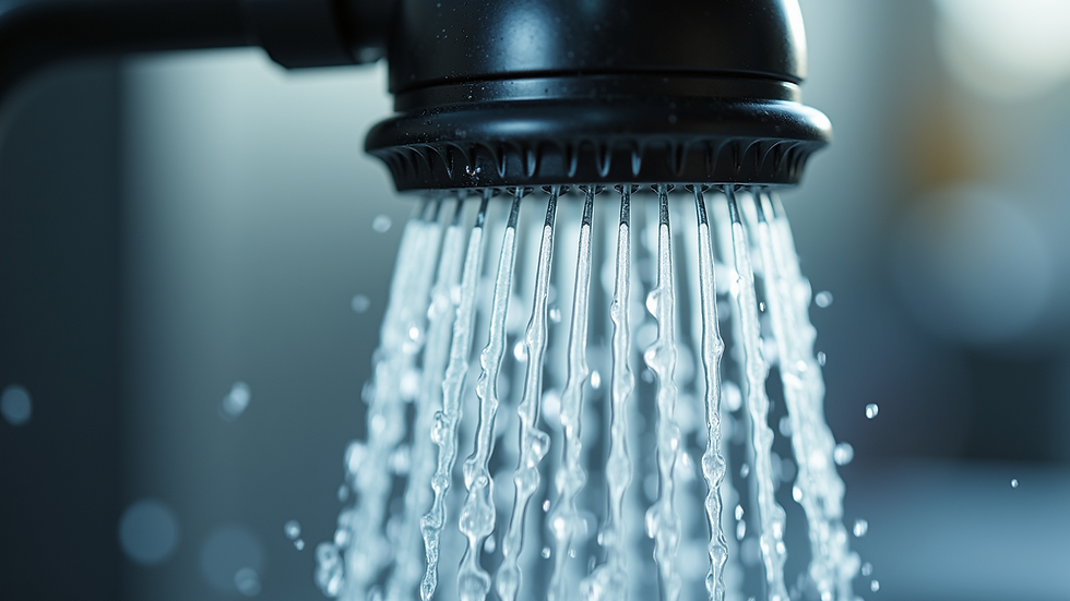 Close-up view of dishwasher spray arm with water jets
