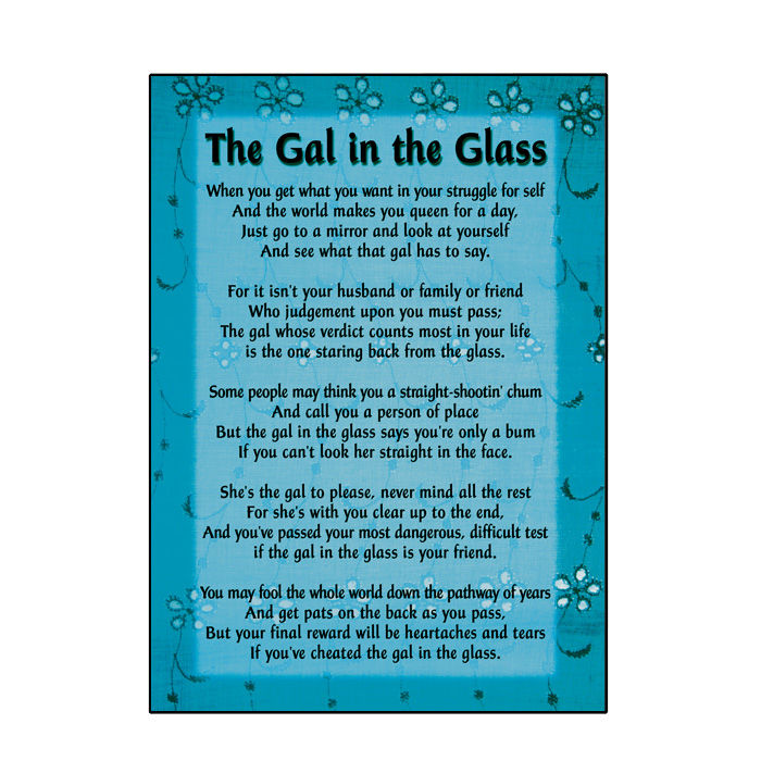C69 Gal In The Glass Greeting Card