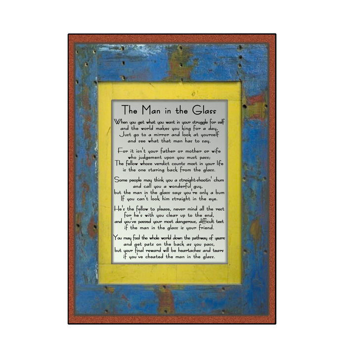 C76 Man In Glass Greeting Card