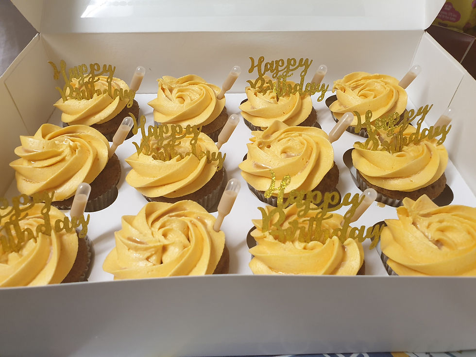 Banana Cupcakes with Baileys Buttercream