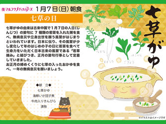1月7日(日)は七草の日です