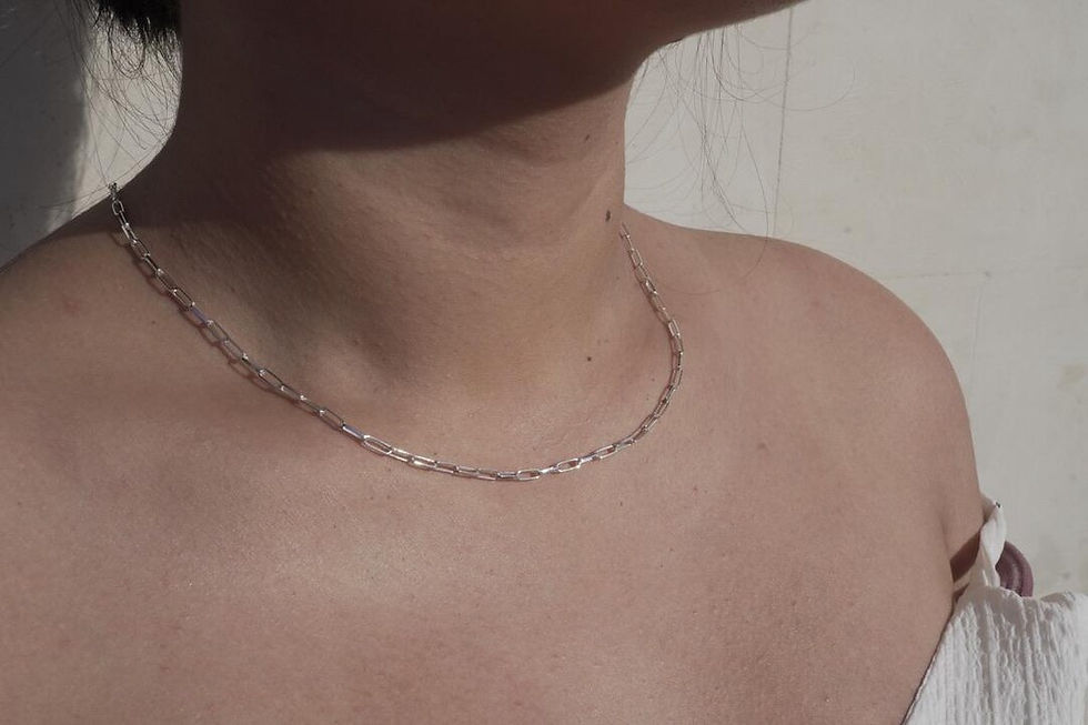 Thumbnail: Paperclip Chain Necklace — Sterling Silver