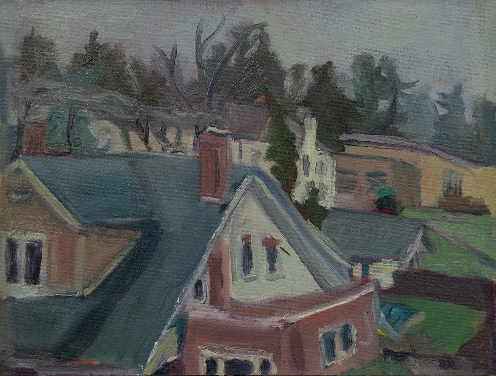 Rain and Smoke, Oil on Muslin Panel