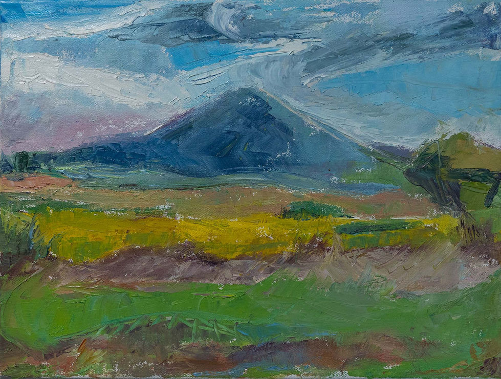 Mont Sainte-Victoire at Middle Creek, Oil on Linen