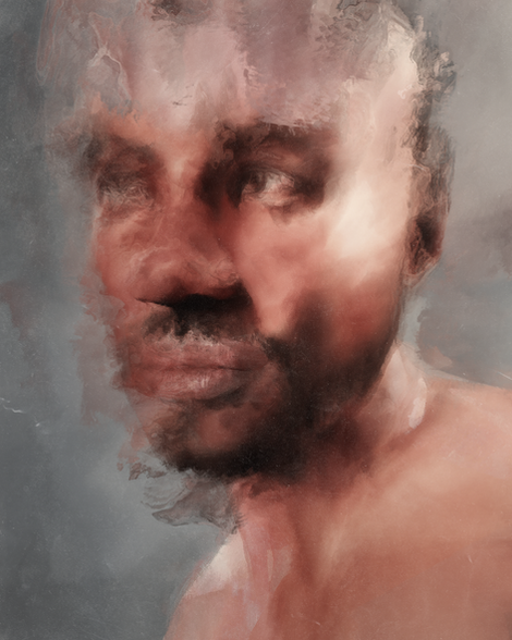 Face in a storm