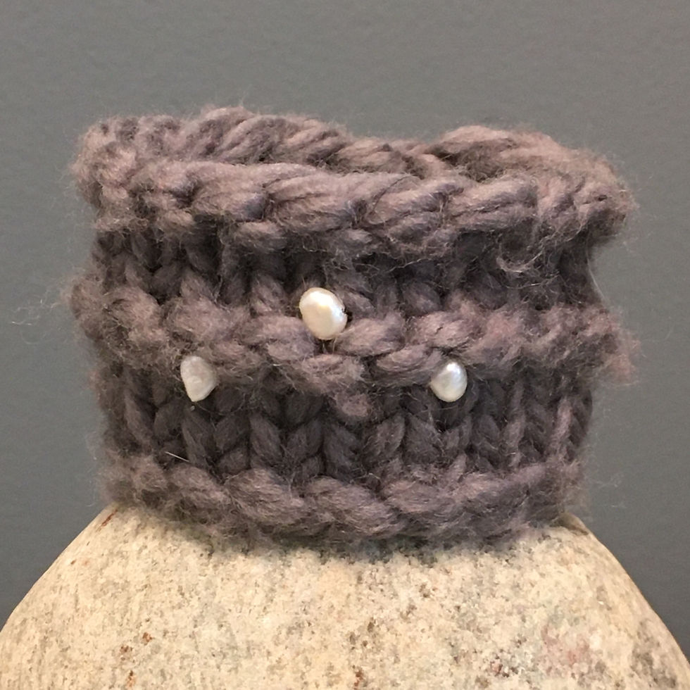 dark grey and pearls