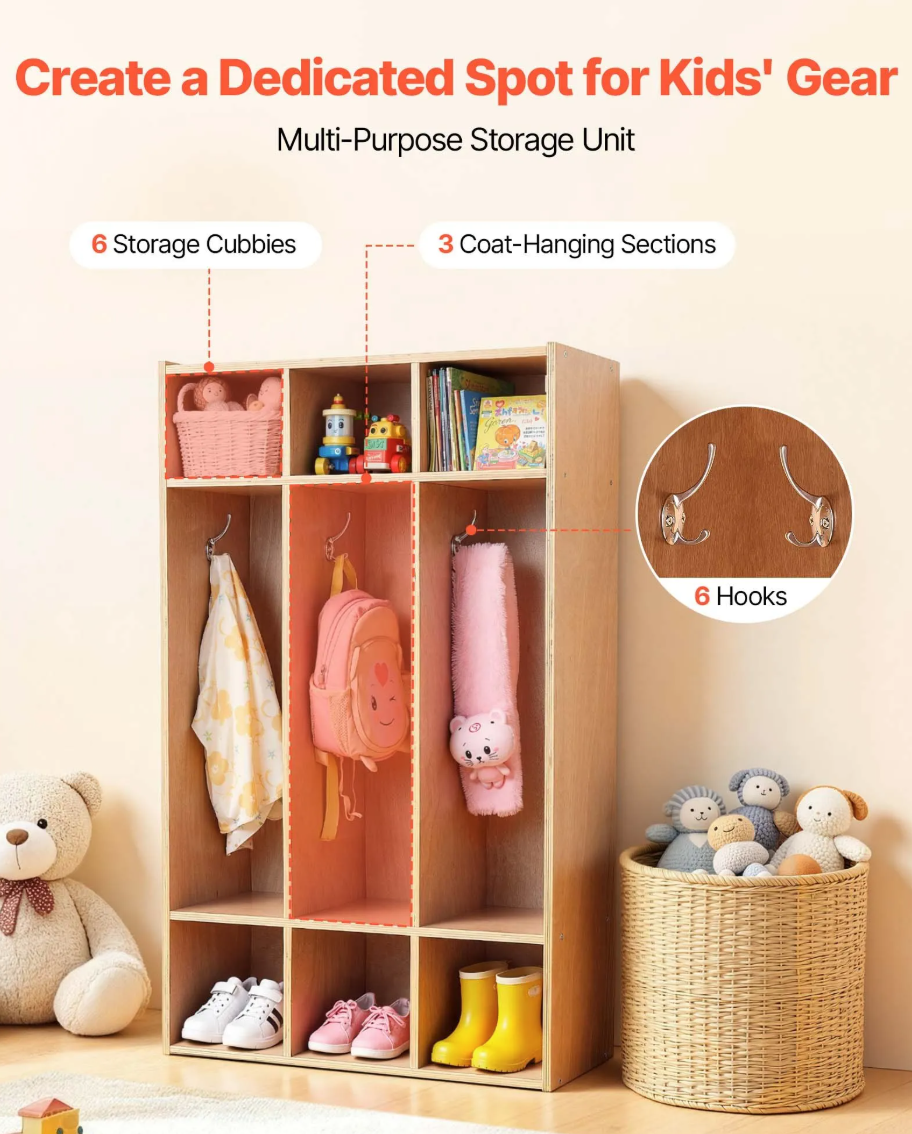 Minijatura: Ormarić za dječje kapute s 3 dijela