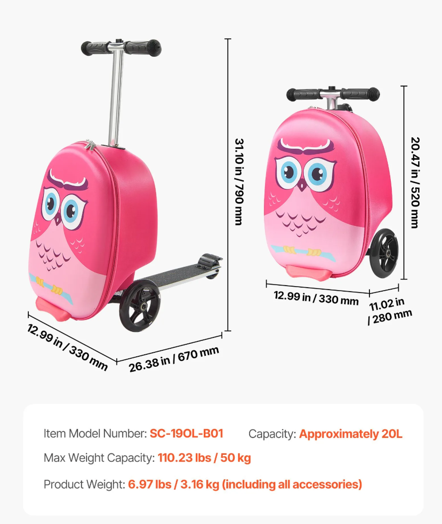 Minijatura: Dječji romobil s prtljagom