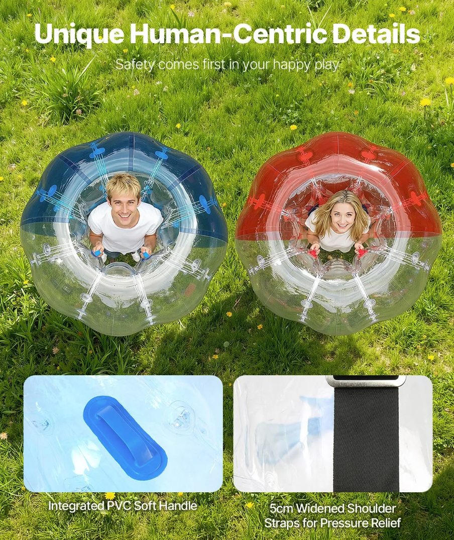 Minijatura: Napuhane bumper lopte, 2 komada - Crvena i plava s podjelom