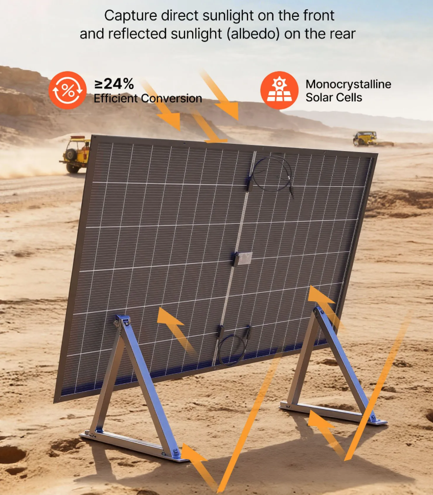 Minijatura: 400W dvofazni solarni paneli 16BB N-tip monokristalni PV modul 24% učinkovitosti
