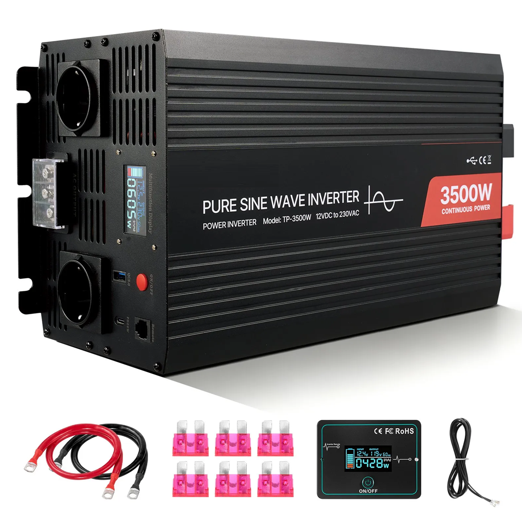 Inverter snage 3500 W - 12 V DC na 230 V AC Čisti sinusni inverter