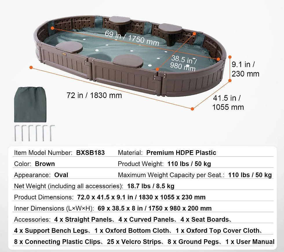 Minijatura: Ovalni pješčanik s 4 sjedala