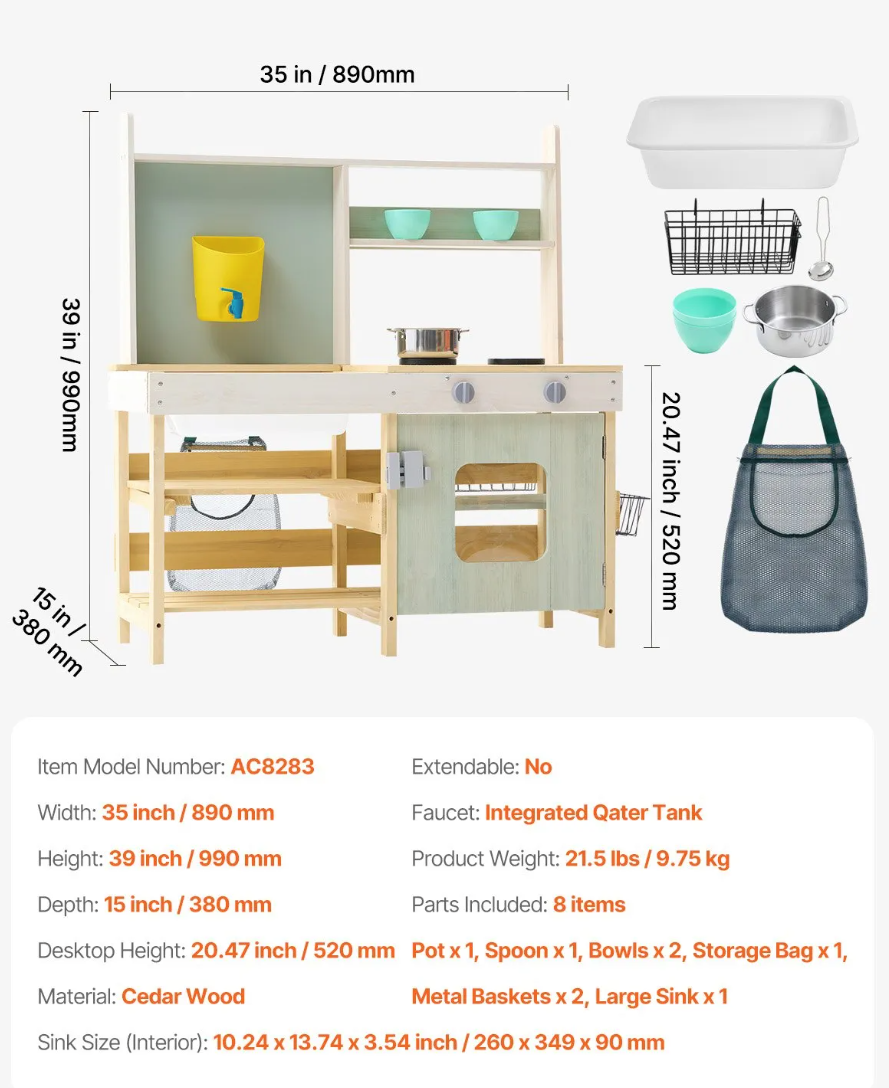 Minijatura: Drveni set za igru ​​od blatne kuhinje