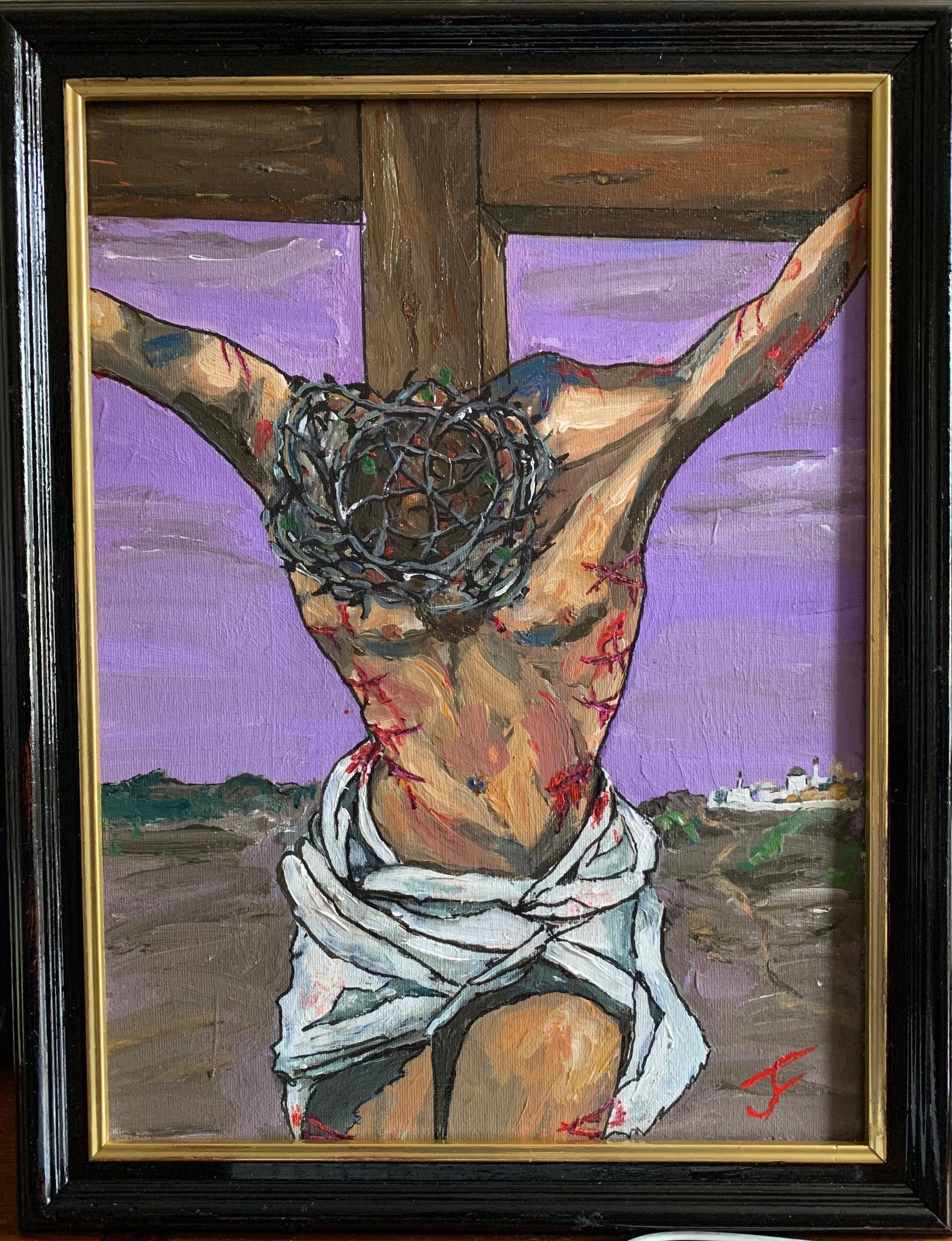 Crucifixion of Jesus Christ an innocent man by Joe Farrell