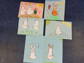 Lovely Easter cards in Senior Infants!