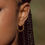 Thumbnail: Front of  ATolea BEAUTIFUL waterproof GOLD HOOP EARINGS, ELEGANT