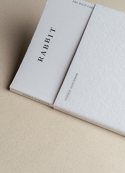 Rabbit by Sophie Robinson – Poetry Book Society – UEA Publishing Project – Boiler House Press – Publication series design by Emily Benton Book Design