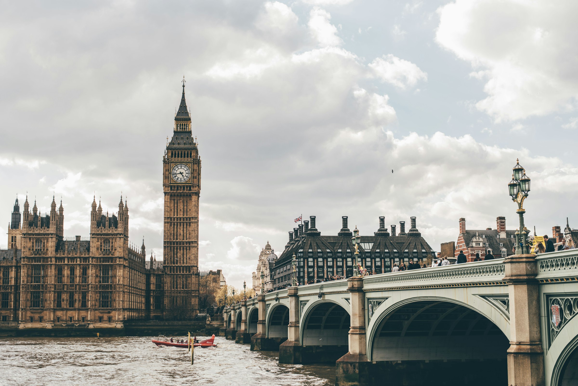 London skyline over the Thames