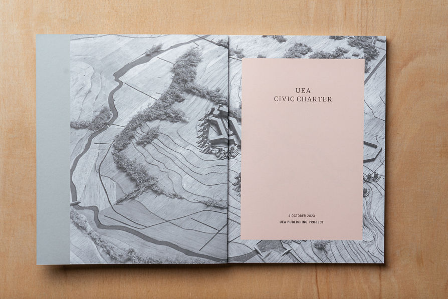 UEA Civic Charter. Publication design, typesetting and print-production management by Emily Benton Book Design. Published by the Publishing Project, 2023.