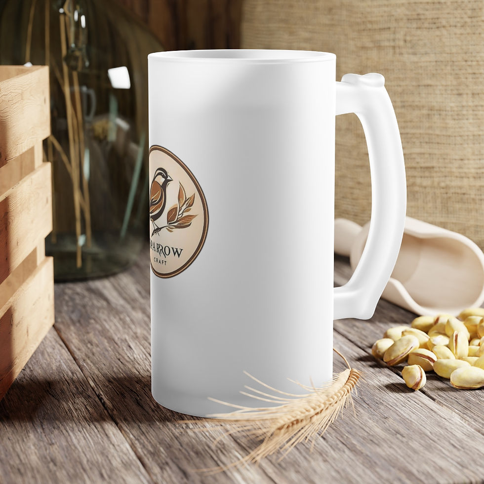 Thumbnail: Frosted Glass Sparrow Craft Beer Mug