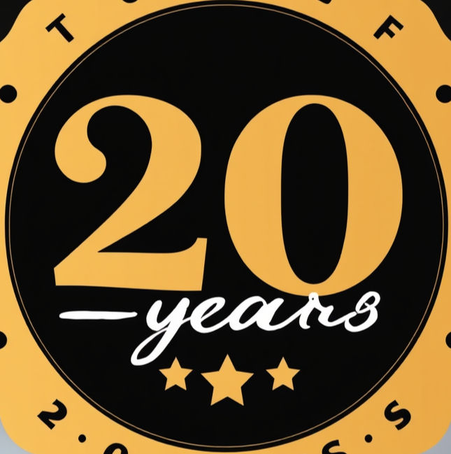 a badge with 20 years written.jpg