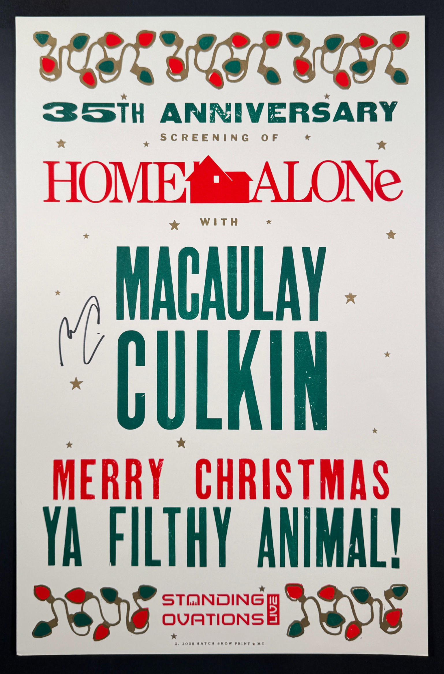 Autographed Macaulay Culkin 35th Anniversary Poster