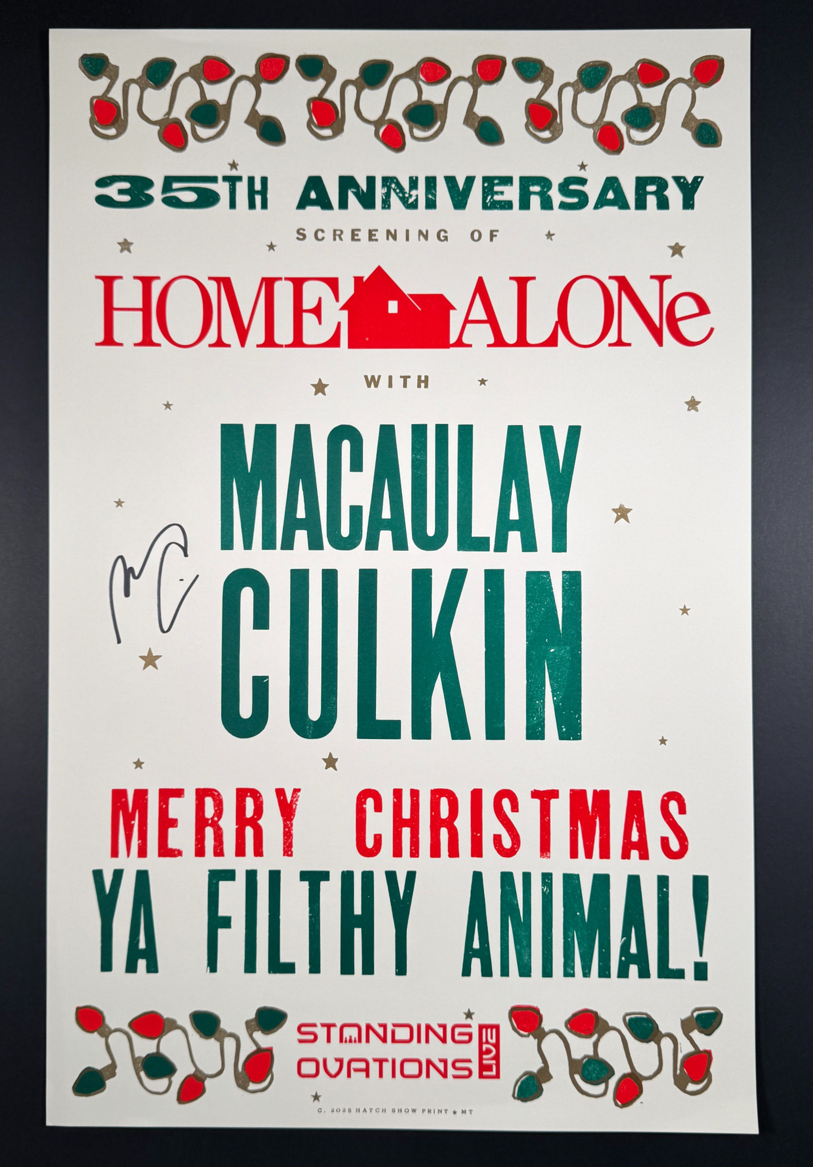 Autographed Macaulay Culkin 35th Anniversary Poster