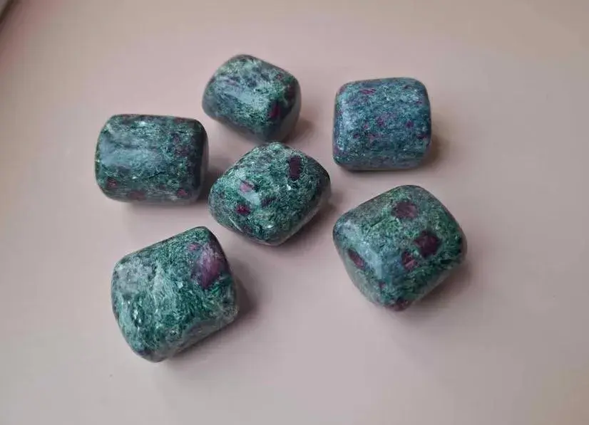 Ruby in Fuchsite Tumblestone