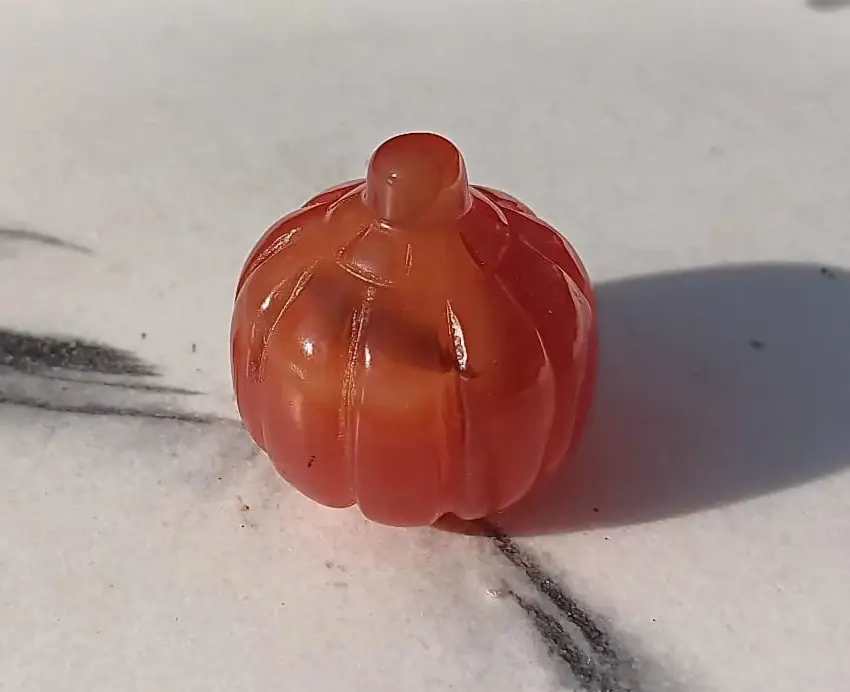 Thumbnail: Carnelian Mini Pumpkin Carving