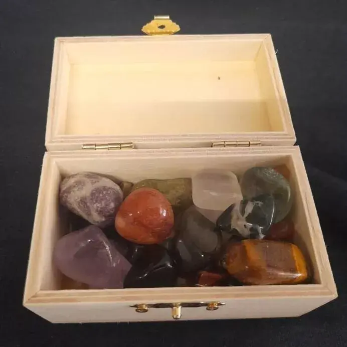 Thumbnail: Mixed Gemstone Treasure Chest - Paint / Decorate Your Own Box