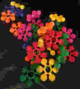 Brightly coloured star connectors