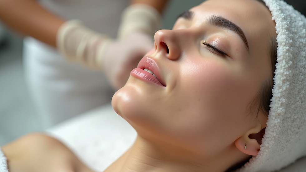 Close-up view of smooth skin after waxing treatment