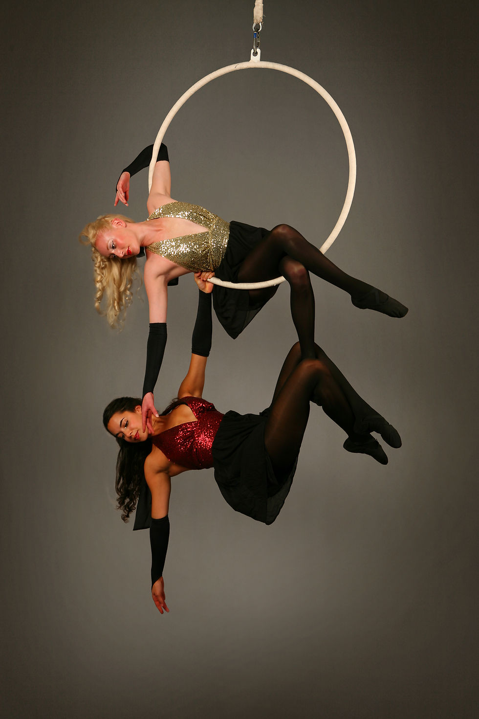Festive Red & Gold Hoop Duet