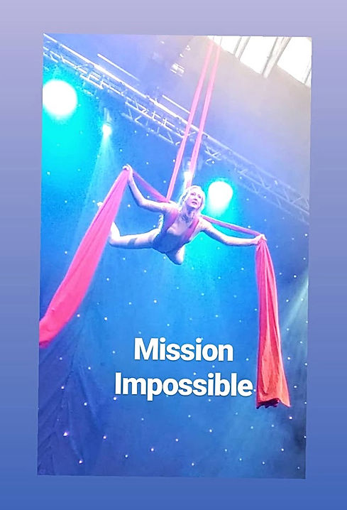 Katie Hardwick Spy theme Mission Impossible Aerial Silks Act