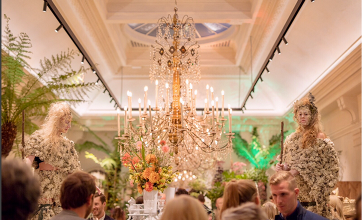 Ethereal stilt characters the Hardwick sisters for Petersham Nurseries