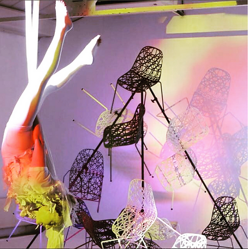 Katie Hardwick white aerial costume